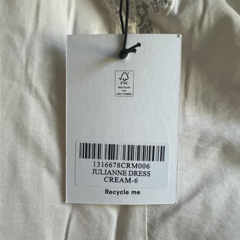 Reformation Julianne Dress Ivory - Size 6 - Picture 5 of 5